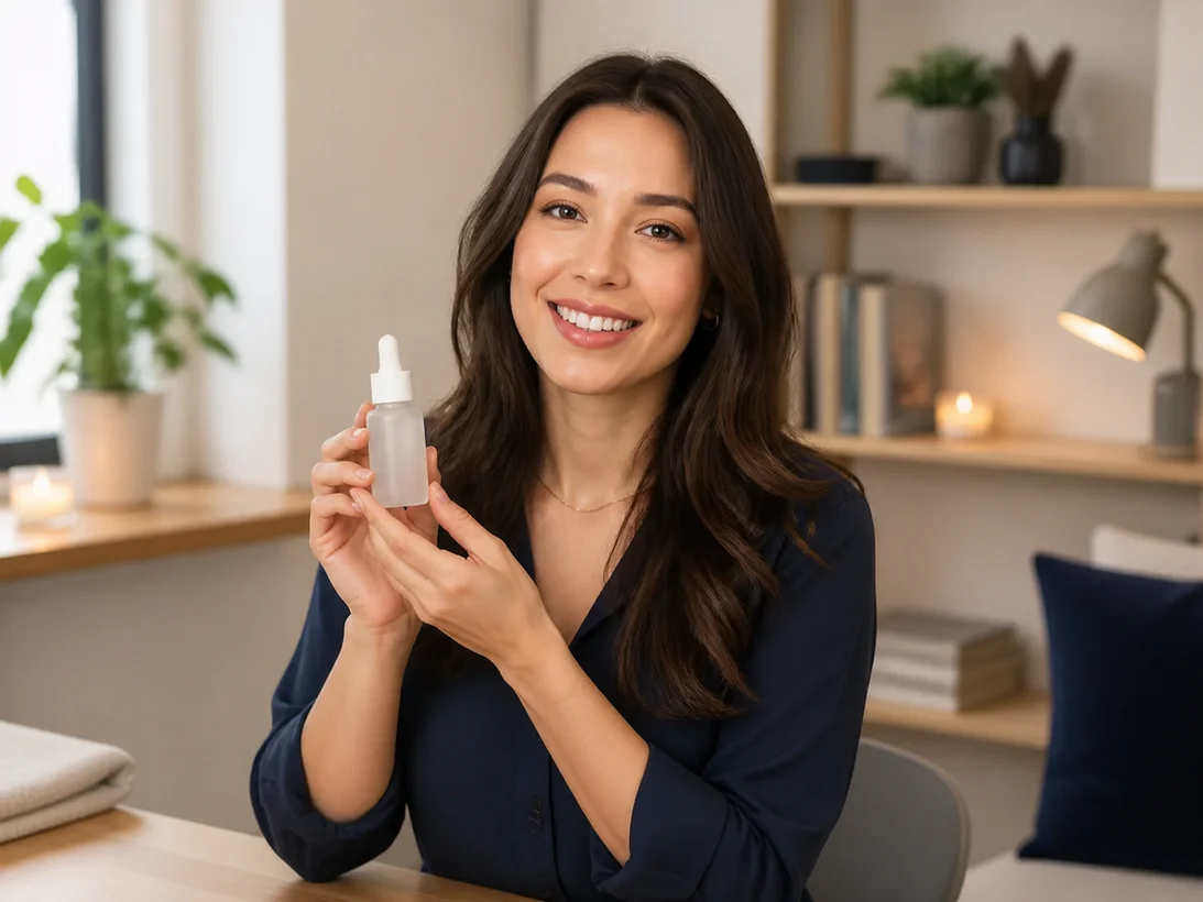 Lifestyle creator presenting a product